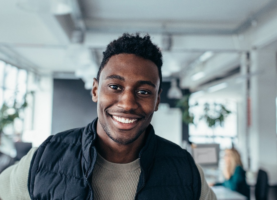 Spring Hill patient smiling after white filling 