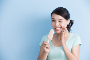 young woman with white smile 