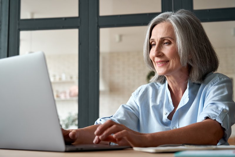 woman working on laptop 