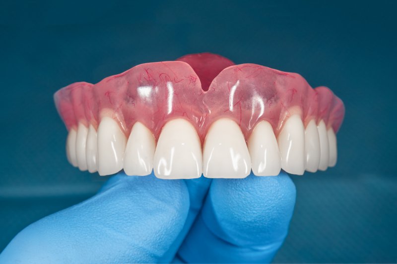 A new pair of dentures ready for its owner